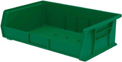 Akro-Mils - 60 Lb. Load Capacity, 10-7/8" Deep, Green Polymer Hopper Stacking Bin - 5" High x 16-1/2" Wide x 10-7/8" Long - Top Tool & Supply