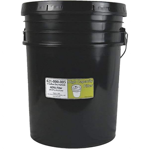 Atrix - High Capacity HEPA Filter Bucket - 5 Gal filter, HEPA (99.97% efficient @ .3 micron) - Top Tool & Supply