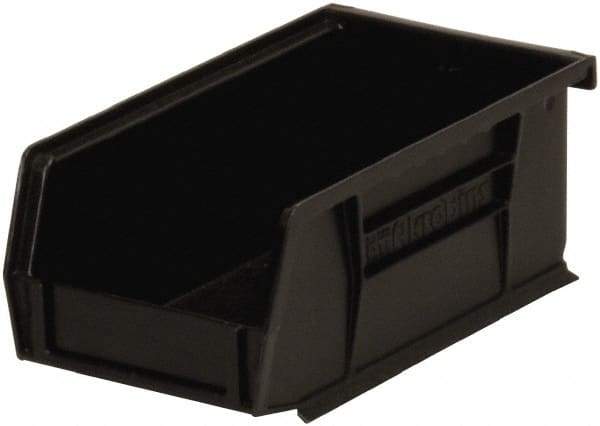 Akro-Mils - 10 Lb. Load Capacity, 7-3/8" Deep, Black Polymer Hopper Stacking Bin - 3" High x 4-1/8" Wide x 7-3/8" Long - Top Tool & Supply