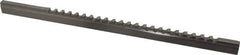 Value Collection - 6mm Keyway Width, Style C-1, Keyway Broach - High Speed Steel, Bright Finish, 3/8" Broach Body Width, 25/64" to 2-1/2" LOC, 11-3/4" OAL - Top Tool & Supply