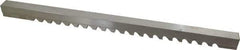 Value Collection - 16mm Keyway Width, Style E-1, Keyway Broach - High Speed Steel, Bright Finish, 3/4" Broach Body Width, 1" to 6" LOC, 15-1/2" OAL - Top Tool & Supply