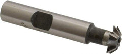 Value Collection - 1/2" Diam x 1/8" Width of Cut, 45° Included Angle, Shank Connection, Cobalt Single Angle Cutter - 3/8" Shank Diam, 2-1/8" Overall Length, Right Hand Cut, Uncoated - Top Tool & Supply