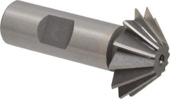 Value Collection - 1-1/2" Diam x 1/2" Width of Cut, 45° Included Angle, Shank Connection, Cobalt Single Angle Cutter - 3/4" Shank Diam, 2-3/4" Overall Length, Right Hand Cut, Uncoated - Top Tool & Supply