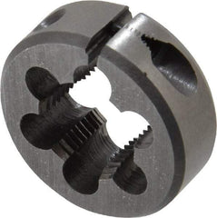 Interstate - 1/2-27 UNS Thread, 1" Outside Diam High Speed Steel Round Die - Right Hand Thread, Adjustable - Exact Industrial Supply