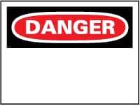 NMC - "Danger", 10" Long x 14" Wide, Rigid Plastic Safety Sign - Rectangle, 0.05" Thick, Use for Accident Prevention - Top Tool & Supply