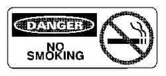 NMC - "Danger - No Smoking", 7" Long x 17" Wide, Rigid Plastic Safety Sign - Rectangle, 0.05" Thick, Use for Accident Prevention - Top Tool & Supply