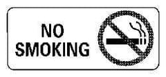 NMC - "No Smoking", 7" Long x 17" Wide, Rigid Plastic Safety Sign - Rectangle, 0.05" Thick, Use for Accident Prevention - Top Tool & Supply