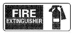 NMC - Fire Extinguisher, Plastic Fire Sign - 17" Wide x 7" High - Top Tool & Supply