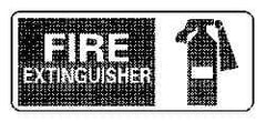 NMC - Fire Extinguisher, Plastic Fire Sign - 17" Wide x 7" High - Top Tool & Supply