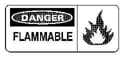 NMC - Danger - Flammable, Plastic Fire Sign - 17" Wide x 7" High - Top Tool & Supply