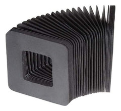 Made in USA - 0.02 Inch Thick, Polyester Square Flexible Bellows - 6 x 6 Inch Inside Square - Top Tool & Supply