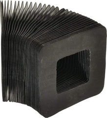 Made in USA - 0.02 Inch Thick, Polyester Square Flexible Bellows - 2 x 2 Inch Inside Square - Top Tool & Supply