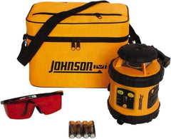 Johnson Level & Tool - 800' (Exterior) Measuring Range, 1/8" at 50' Accuracy, Self-Leveling Rotary Laser - ±3° Self Leveling Range, 200, 400 & 600 RPM, 2 Beams, AA Battery Included - Top Tool & Supply