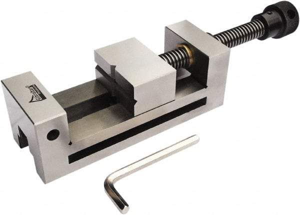 Gibraltar - 2-3/4" Jaw Width, 3" Jaw Opening Capacity, 1-9/16" Jaw Height, Toolmaker's Vise - Flat Jaw, 0.003" Parallelism, 0.005" Squareness, 254mm OAL x 4-1/4" OAH - Top Tool & Supply