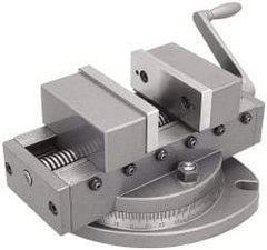 Gibraltar - 4" Jaw Width, 4" Max Jaw Opening, 1-1/2" Throat Depth, Manual Precision Self Centering Vise - Cast Iron (Body), Steel (Jaw Plate), 10-3/4" OAL x 6-3/8" OAH - Top Tool & Supply