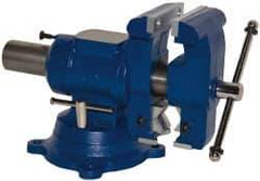 Gibraltar - 5" Jaw Width x 5" Jaw Opening Capacity, 4" Throat Depth, Bench & Pipe Combination Vise - 1/8 to 3-1/2" Pipe Capacity, Swivel Base, Bolt Down Attachment, Ductile Iron - Top Tool & Supply