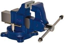 Gibraltar - 3" Jaw Width, 4" Opening Capacity, 3" Throat Depth, Ductile Iron Swivel Bench Vise - Bolt Down Base Attachment - Top Tool & Supply