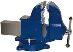 Gibraltar - 6" Jaw Width x 10" Jaw Opening Capacity, 7-1/2" Throat Depth, Bench & Pipe Combination Vise - 1/4 to 6" Pipe Capacity, Swivel Base, Bolt Down Attachment, Ductile Iron - Top Tool & Supply