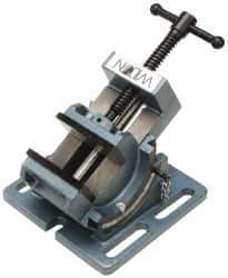 Wilton - 3" Jaw Opening Capacity x 1-1/8" Throat Depth, Angle Drill Press Vise - 3" Wide x 1-1/8" High Jaw, Stationary Base, Standard Speed, 6" OAL x 4" Overall Height, Cast Iron - Top Tool & Supply