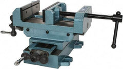 Wilton - 6" Jaw Opening Capacity x 2" Throat Depth, Horizontal Drill Press Vise - 6" Wide x 2" High Jaw, Cross Slide Base, Standard Speed, 9-1/2" OAL x 7-1/4" Overall Height, Cast Iron - Top Tool & Supply