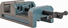 Wilton - 4" Jaw Opening Capacity x 1-1/2" Throat Depth, Horizontal Drill Press Vise - 4" Wide x 1-1/2" High Jaw, Stationary Base, Standard Speed, 7-5/16" OAL x 2-3/4" Overall Height, Cast Iron - Top Tool & Supply