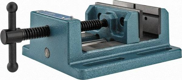 Wilton - 4" Jaw Opening Capacity x 1-1/2" Throat Depth, Horizontal Drill Press Vise - 4" Wide x 1-1/2" High Jaw, Stationary Base, Standard Speed, 6" OAL x 2.88" Overall Height, Cast Iron - Top Tool & Supply