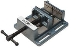 Wilton - 8" Jaw Opening Capacity x 2" Throat Depth, Horizontal Drill Press Vise - 8" Wide x 2" High Jaw, Stationary Base, Standard Speed, 11" OAL x 3.56" Overall Height, Cast Iron - Top Tool & Supply