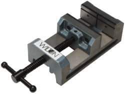 Wilton - 6" Jaw Opening Capacity x 2" Throat Depth, Horizontal Drill Press Vise - 6" Wide x 2" High Jaw, Stationary Base, Standard Speed, 12" OAL x 3-1/2" Overall Height, Cast Iron - Top Tool & Supply