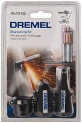 Dremel - 8 Piece Aluminum Oxide Garden/Lawn Mower/Chain Saw Sharpener, Gauge, Spacers, Wrench and Stones Kit - Top Tool & Supply