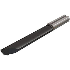 Iscar - 6.8mm Min Bore Diam, 0.6mm Max Bore Depth, 7mm Shank Diam, Chamfering & Corner Radius Boring Bar - 0.006" Corner Radius, Right Hand Cut, Solid Carbide, TiAlN Finish - Exact Industrial Supply