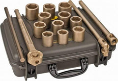 Ampco - 15 Piece 3/4" Drive Socket Set - 6 Points, 1-5/16" to 2" Range, Inch Measurement Standard - Top Tool & Supply