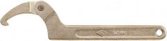 Ampco - 2" to 4-3/4" Capacity, Aluminum Bronze Finish, Adjustable Pin Spanner Wrench - 11" OAL - Top Tool & Supply