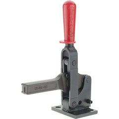 De-Sta-Co - 2,749 Lb Holding Capacity, Vertical Handle, Manual Hold Down Toggle Clamp - 74° Handle Movement, 147° Bar Opening, Solid Bar, Flanged Base, Oxide Finish, Forged Alloy Steel - Top Tool & Supply