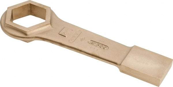 Ampco - 2-9/16" 6 Point Striking Box Wrench - Single End, 13-1/2" OAL, Aluminum Bronze - Top Tool & Supply