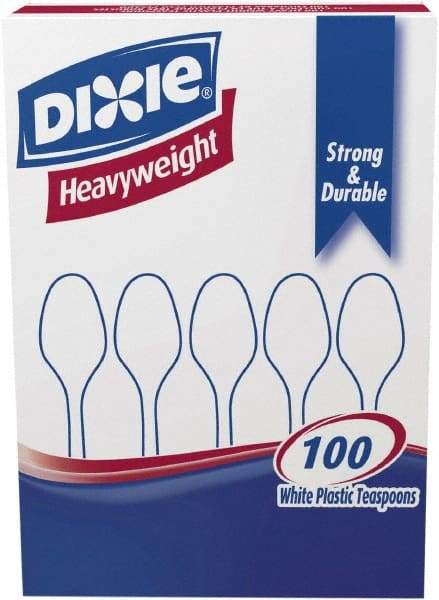 Dixie - Dixie Plastic Tableware, Heavyweight Teaspoons - White - Top Tool & Supply