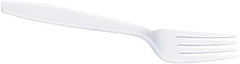 Dixie - Dixie Plastic Tableware, Heavyweight Forks - White - Top Tool & Supply