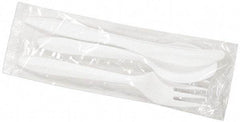 Boardwalk - Boardwalk Three-Piece Wrapped Cutlery Kit: Fork, Knife, Spoon - White - Top Tool & Supply