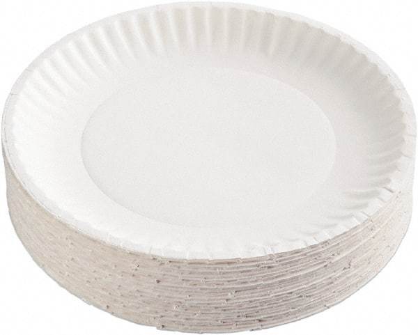 AJM Packaging Corporation - Uncoated Paper Plates, 6" - White - Top Tool & Supply