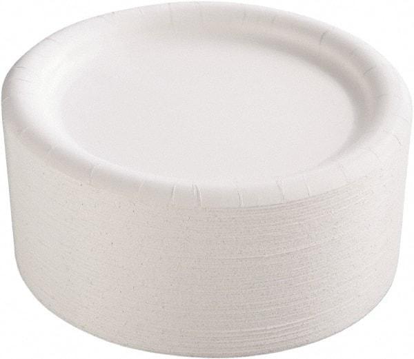 AJM Packaging Corporation - Premium Coated Paper Plates, 9" - White - Top Tool & Supply