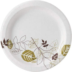 Dixie - Dixie Ultralux Pathways Heavyweight Paper Plates, 8-1/2" - Heavyweight Paper Plates 8-1/2 Inch, Green and Burgundy - Top Tool & Supply