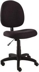 ALERA - 18-1/8" High Pneumatic Height Adjustable Chair - 18" Wide x 19" Deep, 100% Acrylic Seat, Black - Top Tool & Supply