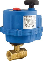 BONOMI - 2" Pipe, 100-240 VACV Voltage 600 psi WOG Rating Lead Free Brass Electric Actuated Ball Valve - PTFE Seal, Full Port, 150 psi WSP Rating, NPT End Connection - Top Tool & Supply