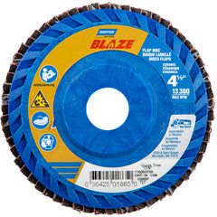 ‎4-1/2 × 7/8″ Blaze Plastic Flat Flap Disc Type 27 36 Grit R980P Premium Ceramic Alumina - Top Tool & Supply