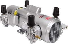 Gast - 2 hp, 11 CFM, 100 Max psi Piston Compressor Pump - 220 to 440/380 to 440 & 230/460 Volt, 21.58" Long x 12.36" Wide x 8.35" High - Top Tool & Supply