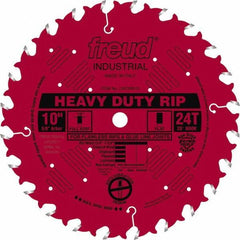 Freud - 10" Diam, 5/8" Arbor Hole Diam, 24 Tooth Wet & Dry Cut Saw Blade - Carbide-Tipped, Standard Round Arbor - Top Tool & Supply