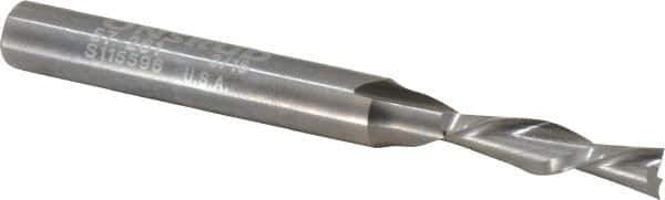 Onsrud - 3/16" Cutting Diam x 3/4" Length of Cut, 2 Flute, Downcut Spiral Router Bit - Uncoated, Right Hand Cut, Solid Carbide, 2-1/2" OAL x 1/4" Shank Diam, Double Edge, 30° Helix Angle - Top Tool & Supply