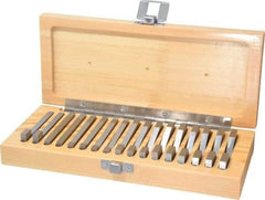 TESA Brown & Sharpe - 0.25 to 45° Angle, 3 Inch Long, Angle Block Set - 50-55 Rc Hardness, 17 Pieces - Top Tool & Supply