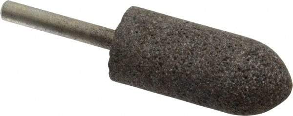 Norton - 7/8" Head Diam x 2" Thickness, A11, Pointed Tree End, Zirconia Alumina Mounted Point - Very Coarse Grade, 30 Grit, 25,420 RPM - Top Tool & Supply