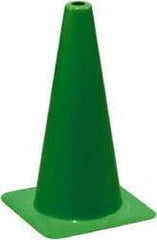 PRO-SAFE - 18" High, Lime Rigid Traffic Cone - 12" Base Width, 3 Lb, PVC - Top Tool & Supply