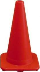 PRO-SAFE - 18" High, Orange Rigid Traffic Cone - 12" Base Width, 3 Lb, PVC - Top Tool & Supply